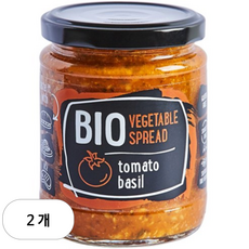 RUDOLFS 유기농 야채 스프레드 잼 토마토 바질, 235g, 2개