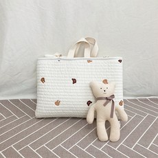 돗투돗X마롤로뜨 누빔 휴대용 소프트 아기매트 어린이집 낮잠이불 여름낮잠이불, 휴대용소프트쿨매트_바니베어, 1개