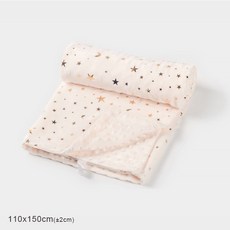 禾季Her-Ji 雙面絨大顆粒安撫毯 柔軟親膚 中厚保暖 嬰兒毯 氣蓋毯 顆粒安撫毯 多功能抱毯 披巾包巾, 幸運星米