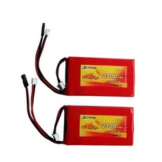 Flytown 2100mAh 2S1P 6.6V 20C LiFePo4 트랜스미터 배터리 LiFe TX 팩 Futaba용 3PV T14SG 8J 10J 4PK 4PX 4PV 4PM 7, 01 2PCS