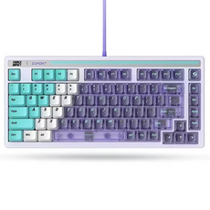 에이포테크 LK75Q RGB 게이밍 기계식 유선 키보드, 제조사축, 광축, 팬텀 퍼플 제조사축, 광축, 팬텀 퍼플