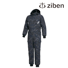 지벤 스즈끼 겨울작업복 ZB-S1896 카무플라쥬 방한복 일체형정비복 허리지퍼, 카모, 1개