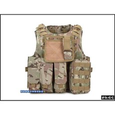 野戰搖滾- 美軍FSBE兩棲部隊戰術背心 抗彈背心 生存遊戲裝備, CP迷彩, 1個