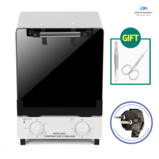 아로하 건열멸균기 치과용 피부샵 네일 살균기 미니 소독기 의료 치과 구강 장비 살균기 소독 캐비닛 매니큐어 도구 고온 소독 상자 기계 소형, 화이트