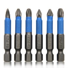 6PCS 육각 손잡이 미끄럼 도구 스크루 PH2 PZ3 드라이버 십자 PZ2 전기 세트 PH1 방지 PZ1 PH3 목공, 6pc Scre river, 50mm, 육각형, 1, 6