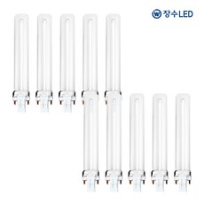 장수램프 FPX 2핀 삼파장램프 13W, 10개, 전구색