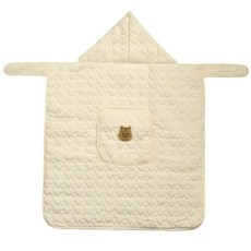 겨울 커버 및 유모차 담요 코랄 플리스 면 80x85cm 스냅 패스너가 있는 방풍 후드티 다용도, Yellow/Squirrel, 31.5x33.5inches/80x85cm