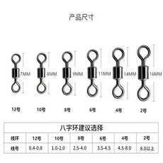 good 八字環快速連接器釣魚配件強力轉環垂釣漁具用品八字環新款, 1個, 12號規格 銅材質 ,20個 袋裝