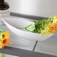 아크릴 플라스틱 도자기 수반 미니 19x4cm 조화꽃 전용 인테리어 화분 장식 소품 원예 용품 가드닝