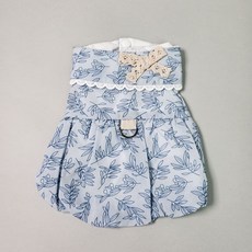 말티즈 여름 블루가든 원피스 강아지옷, 하늘색