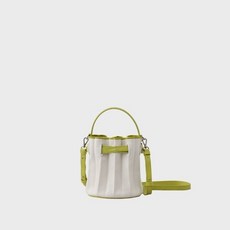 국내 정품 조셉앤스테이시 Lucky Pleats Canvas Coated Bucket Bag Lime (0JSO1SH40601F)