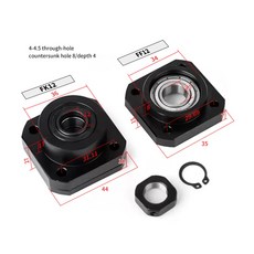 지지대 CNC 서포트 FF12 스크류 FKFF12 엔드 FK12 볼 부품 SFU1604/1605/1610, 1pc, 1개