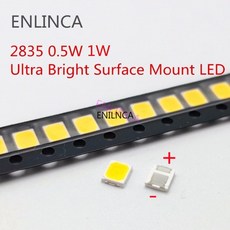50-100pcs SMD LED 2835 백색 칩 0.5 W 1W 3V 6V 9V 18V 50-55LM 매우 밝은 표면 마운트 발광 다이오드 램, 21 6V 6000K0.5W100Pcs