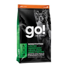 go! SOLUTIONS 低敏系列 黑水虻無穀成犬糧, 1.58kg, 1個, 昆蟲