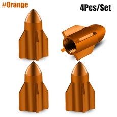 4PCS 자동차 밸브 수류탄 먼지 스템 알루미늄 공기 트럭 자전거 커버, C0063 Orange