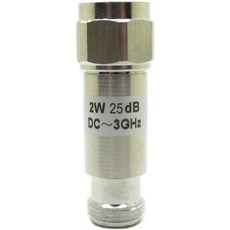 Generic 2W N형 미니 RF 동축 감쇠기 수컷암 삼원합금 저전력 고정 1dB 40dB DC3 0GHz 50 신호 구리 도금 25dB, 1개