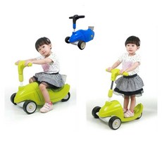 親親2合1滑板車，多功能兒童滑板車，學步助步滑行三合一，安全材質，寶寶學步首選, 藍色, 1個