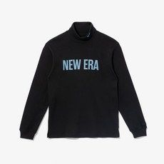 국내백화점 뉴에라 재킷 골프 스트레이트 로고 하이 칼라 웜 롱 슬리브 티셔츠 블랙_14326412 바람막이 점퍼 (BK파우치증정)