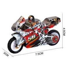 慣性機車玩具 火星四射 炫酷造型 桌面解壓小玩具, 慣性回力火石機車-紅色, 1個