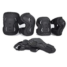 롤러블레이드 스케이트보드 사이클링 스케이팅을 위한 손목 보호대 스포츠 보호 장비가 장착된 Q.LAEN 3 in 1 내구성 무릎 패드 팔꿈치, 1개