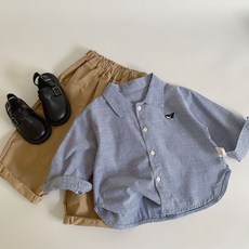 설온 아동 캐주얼 긴팔 셔츠