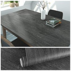 VEELIKE 두꺼운 그레이 우드 그레인 접촉지 조리대용 방수 벗겨서 붙이는 목재 벽지 61 x 904cm(24 x 354인치) 자체 접착 탈착식 목재 비닐 랩 접촉지