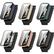 샤오미 미밴드9액티브 강화유리 하드 케이스 보호 풀커버, 네이비