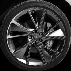 제네시스 GV70 21인치 휠마스크 데칼스티커 호환 차량용품 첫차, 카본 유광, 1세트