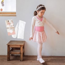 따블리에 줄리엣 쉬폰 발레복 가디건 타이즈 세트 국내산