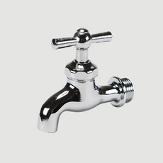 보급형 가로 수도꼭지 수도 두갈래수도꼭지 수전 꼭지, 1개, SUS304 커플링 온수