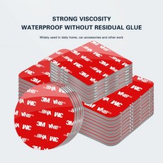 3M 양면 접착 테이프 Vhb 다이 컷 펀칭 방수 폼 원형 사각형 차량용 강력한 5pc, 04 Round 30mm