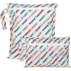 범킨스 방수 물티슈 및 포장 파우치 TSA 항공사 준수 아기용 팩 여행 수영복 천 기저귀 펌프 부품 체육복 세면도구 어린이집 지퍼백 4개 오션 라이프 블루, D1 Mickey Varsity-2