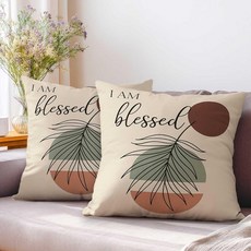 YucZiken 레트로 보헤미안 밴 장식용 쿠션 커버 45.7 x 45.7cm(18 18인치) 2개 세트 | 소파 침실 및 거실용 다채로운 장식 케이스 축제 여름 분위기를 위, 영감을 주는 문구 YucZiken 129748 900