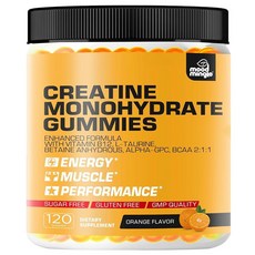 크레아틴 모노하이드레이트 젤리 5g 남성 여성용 - 무설탕 츄어블 보충제 - L-타우린 베타인 무수 알파-GPC BCAA 2:1:1이 함유된 향상된 포뮬, 크레아틴 모노하이드레이트 젤리 5g 남성 여성용 - 무, 1개