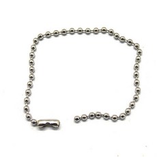 은색 군번줄 10cm(10개입)구슬줄 키고리 목걸이