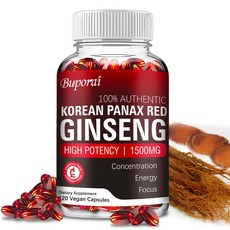 한국산 홍삼 - 고강도 에너지 지구력 테스토스테론 부스터, 1개, 120정