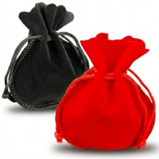 미니 복주머니 파우치 벨벳 복조리 10개, 블랙