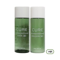 김정문알로에 큐어 하이드라 수딩 365 미니 2종 토너 20ml + 에멀젼 20ml, 1세트