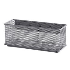 磁鐵收納盒 磁吸置物架 筆筒 桌上收納 文具收納 辦公室用品 磁性收納, 銀色-L號, 1個