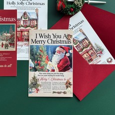크리스마스카드 크리스마스빈티지엽서 인테리어포스터카드, 2스위트홈, 선택안함