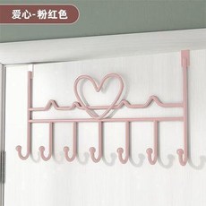 無品牌 門後掛鉤 衣帽掛勾 壁掛收納, 1個, 心形款 粉色