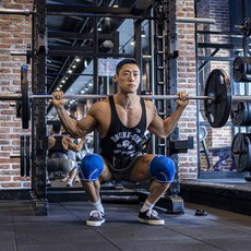 브렁크 헬스 무릎보호대 니슬리브 좌우 세트, 블루