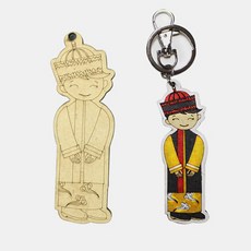 색지청 다문화의상 우드아트 (열쇠고리), 04 중국_차오