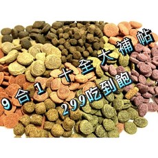 增豔飼料 底棲飼料 米蝦 螯蝦 異型 鼠魚 異形 慈鯛 恐龍, 1個, 九合一十全大補帖,900克