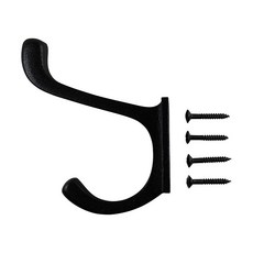 Renovators Supply Manufacturing 벽걸이 욕실 타월 홀더 13.5cm(5.3인치) 블랙 스페이드 모양의 주철 타월 후크 장착 하드웨어 포함 욕실용, 골동품