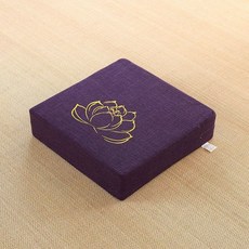 일본식 다다미 방석 다도 높은 두꺼운 딱딱한 사각 좌탁 카페 찻집, 1개, 3. 진보라 자수