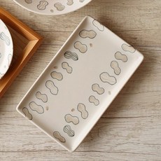 【JUST HOME】日本製福祿花生碗盤，日本碗，花生盤，日本製碗盤，餐盤，湯盤，飯碗, 1個, 長方盤(20.8x12.5x2cmH)