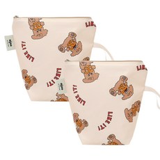 아이주 양치컵파우치 양면 방수 2개입, A 프레첼2개입