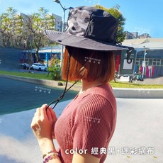 TAVARUA 漁夫帽 日本衝浪品牌 水陸兩用 防曬遮陽 15色 大小款 TM1005, 經典黑+迷彩