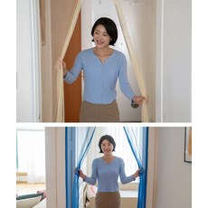 자석방충망 무타공 현관 방문형 간편설치 벨크로 양면테이프, 자석 모기장 도깨비방망이(120)